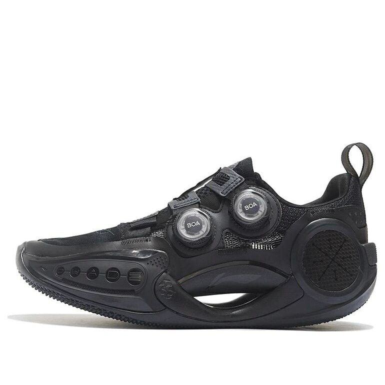 リーニン ウェイド 黒いこと 黒いこと 薄墨色 薄墨色 \u0027BALANCE BLACK\u0027 スニーカー メンズ LI-NING X GLARE WAY OF WADE 9 INFINITY LOW - ABES005-2 / BLACK GREY