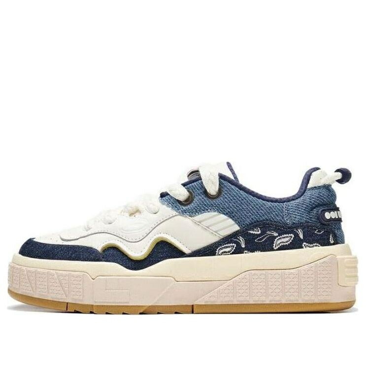 リーニン 白色 ホワイト 青色 ブルー 'CREAM BLUE' スニーカー メンズ LI-NING 001 UNBLOCK AGCT217-4 / WHITE BLUE