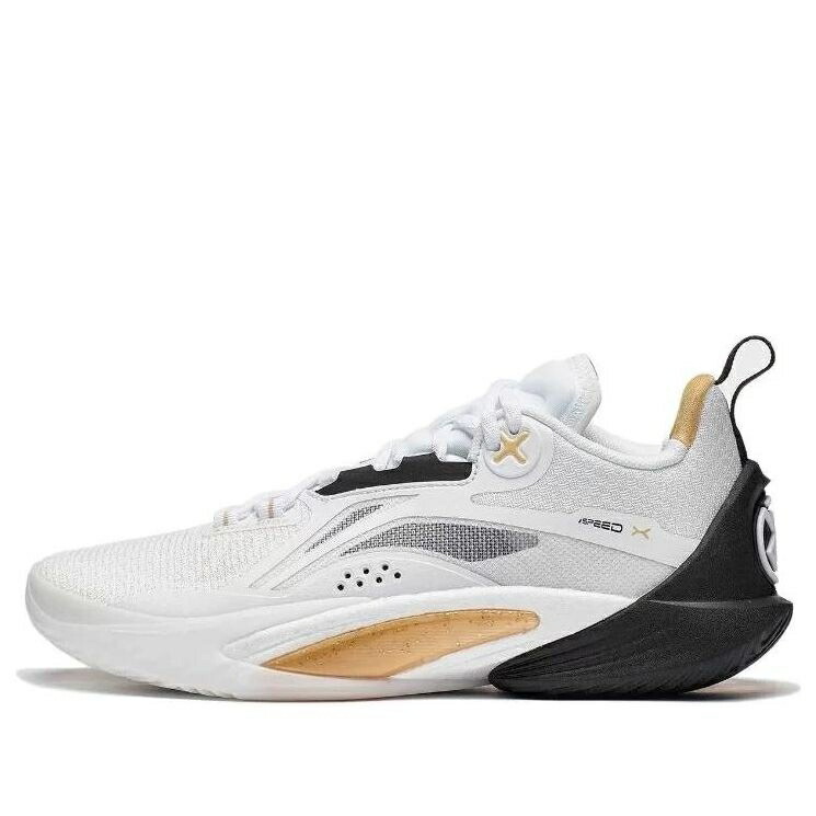 リーニン スピード ゴールド 白色 ホワイト 黒色 ブラック WHITE BLACK スニーカー メンズ LI-NING SPEED 10 GOLD ABAT085-5 / WHITE GOLD BLACK