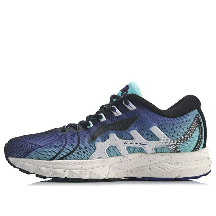リーニン 青色 ブルー 黒色 ブラック 白色 ホワイト BLUE BLACK スニーカー メンズ LI-NING FURIOUS RIDER 4 ARZP001-2 / BLUE BLACK WHITE