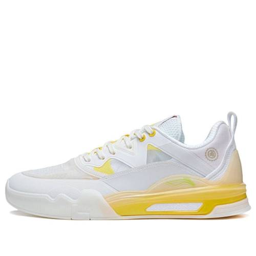リーニン スニーカー 運動靴 白色 ホワイト 黄色 イエロー 'WHITE YELLOW' スニーカー メンズ LI-NING ELLINGTON SKATEBOARDING SHOES AEPR009-27 / WHITE YELLOW|スニケス