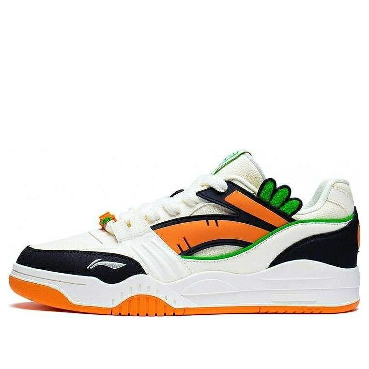 リーニン 白いこと 白いこと 黒いこと 黒いこと 橙 オレンジ色 \u0027CARROT\u0027 スニーカー メンズ LI-NING MOON WHITE NEW YEARS AGCS427-9 / WHITE BLACK ORANGE