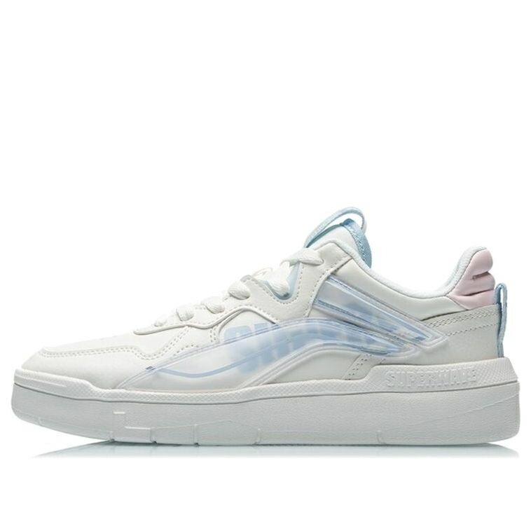 リーニン 白色 ホワイト 青色 ブルー 'WHITE BLUE' スニーカー レディース LI-NING (WMNS) SUPERWAVE LOW BABY AECR004-3 / WHITE BLUE