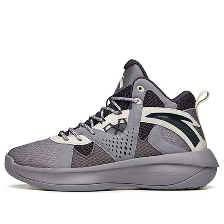 ショック ゲーム ハイ スニーカー 運動靴 灰色 グレー 白色 ホワイト 'GREY' スニーカー メンズ ANTA SHOCK THE GAME 2 HIGH TOP SHOES 112211620S-2 / GREY WHITE