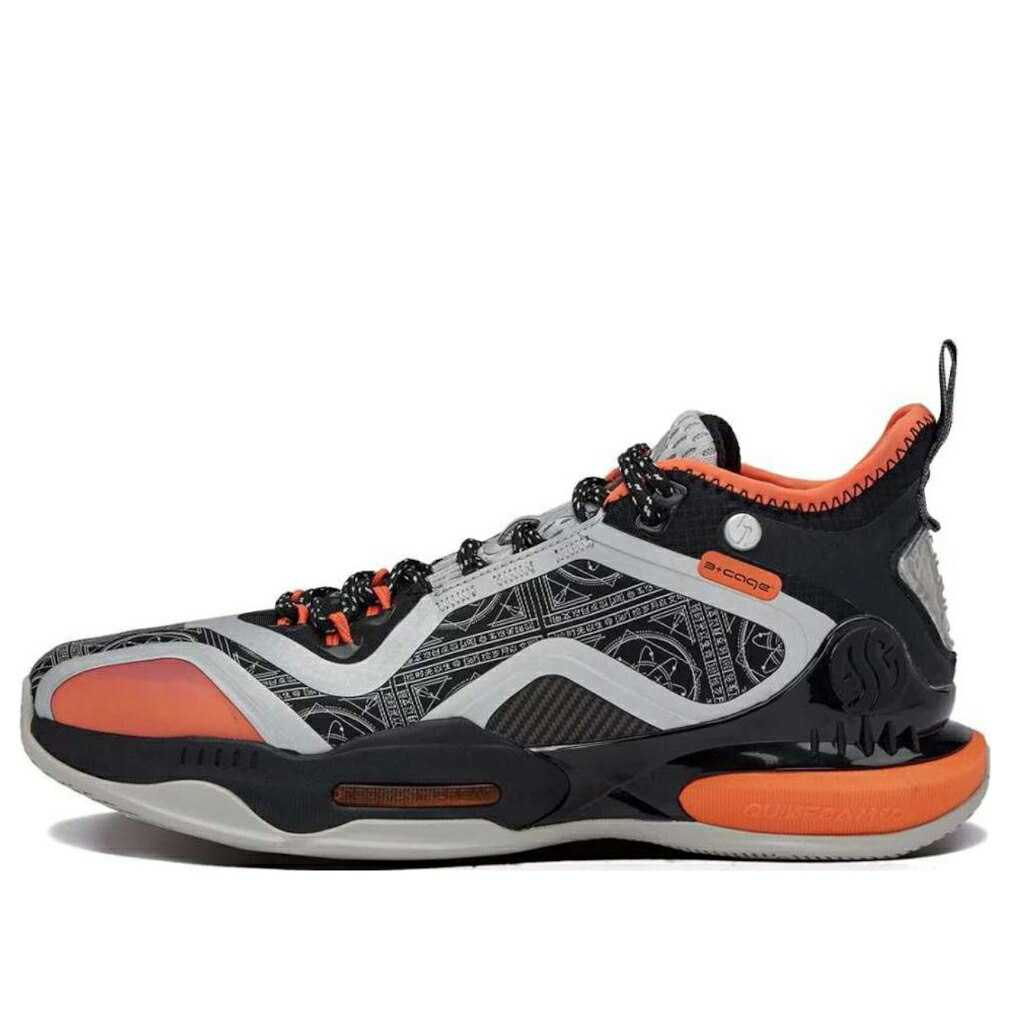 灰色 グレー 黒色 ブラック 橙 オレンジ BLACK ORANGE スニーカー メンズ 361 DEGREES 361 DEGREES AG2 AARON GORDON GREY 572141111-3 / BLACK GREY ORANGE