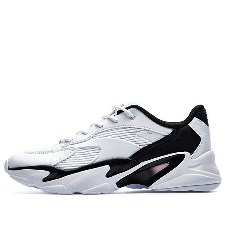 スニーカー 運動すること靴 白いこと 白いこと 黒いこと 黒いこと \u0027WHITE BLACK\u0027 スニーカー レディース ANTA (WMNS) LEISURE DAD SHOES 12818852-6 / WHITE BLACK