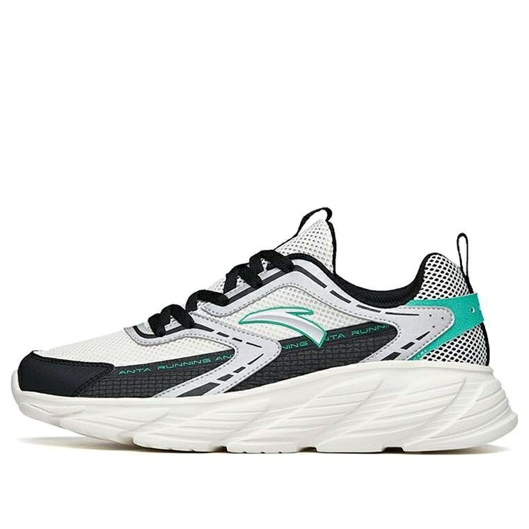 続きもの 黒いこと 黒いこと 象牙色 緑 緑であること \u0027WHITE GREEN\u0027 スニーカー メンズ ANTA RUNNING SERIES SNEAKERS BLACK 112225573-1 / IVORY BLACK GREEN