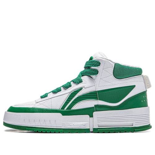 リーニン ハイ 白色 ホワイト 緑 グリーン WHITE GREEN スニーカー メンズ LI-NING MILEAGE HIGH AGCT283-3 / WHITE GREEN