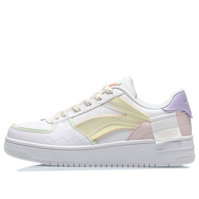 リーニン 黄味がかった 黄色 白いこと 白いこと サクラ色 \u0027WHITE PINK\u0027 スニーカー レディース LI-NING (WMNS) SPORT LEISURE YELLOW AGCQ378-7 / WHITE YELLOW PINK