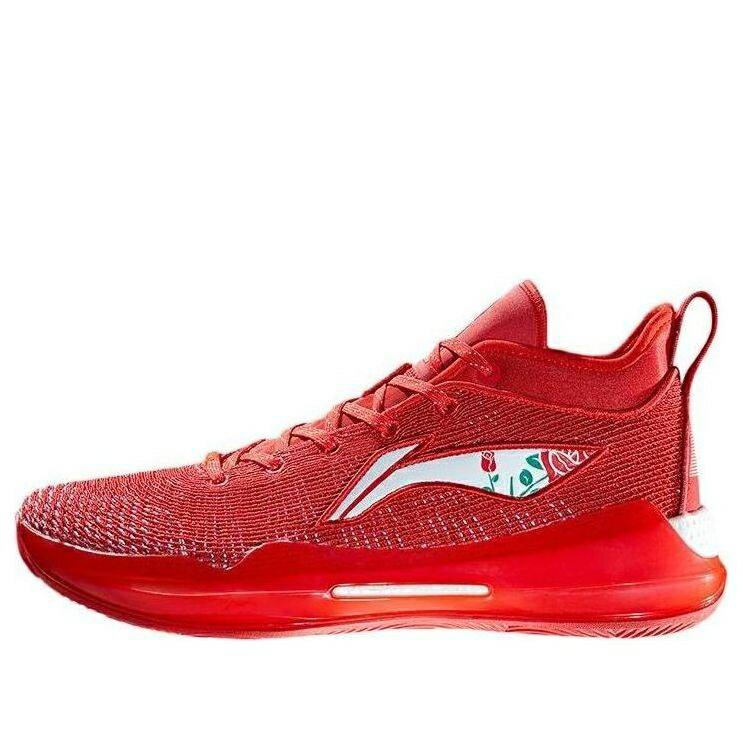 リーニン サーティーン 赤 レッド 白色 ホワイト 'ROSE CITY' スニーカー メンズ LI-NING YUSHUAI 13 LOW ABAQ013-3 / RED WHITE
