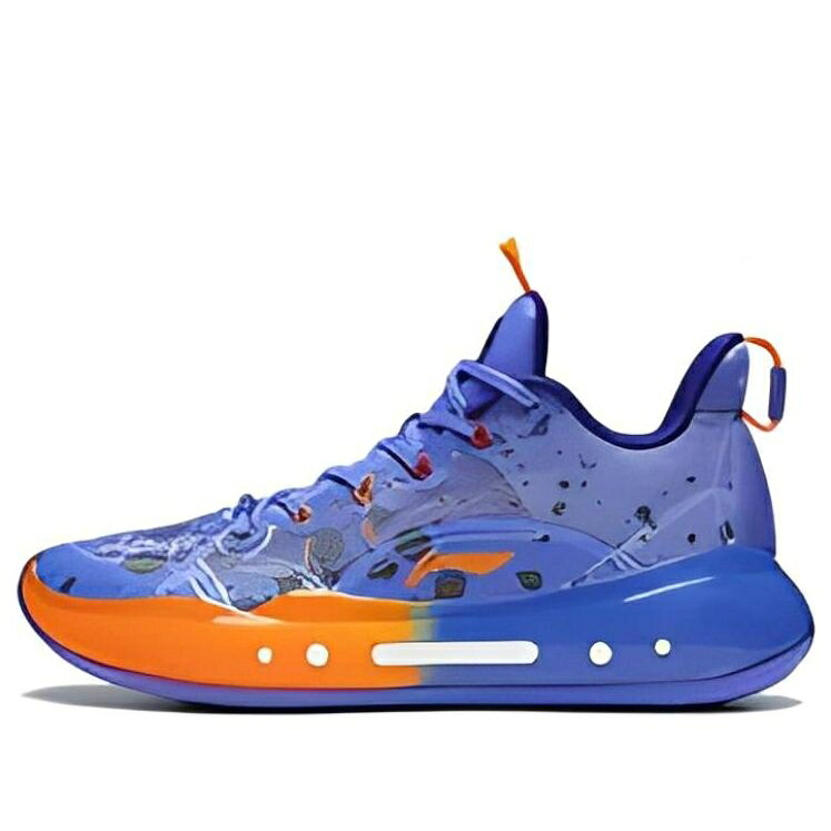 リーニン ダート 青み 青色 橙 オレンジ色 白いこと 白いこと \u0027POISON FROG\u0027 スニーカー メンズ LI-NING YUSHUAI 14 LOW DART ABAR123-35 / BLUE ORANGE WHITE