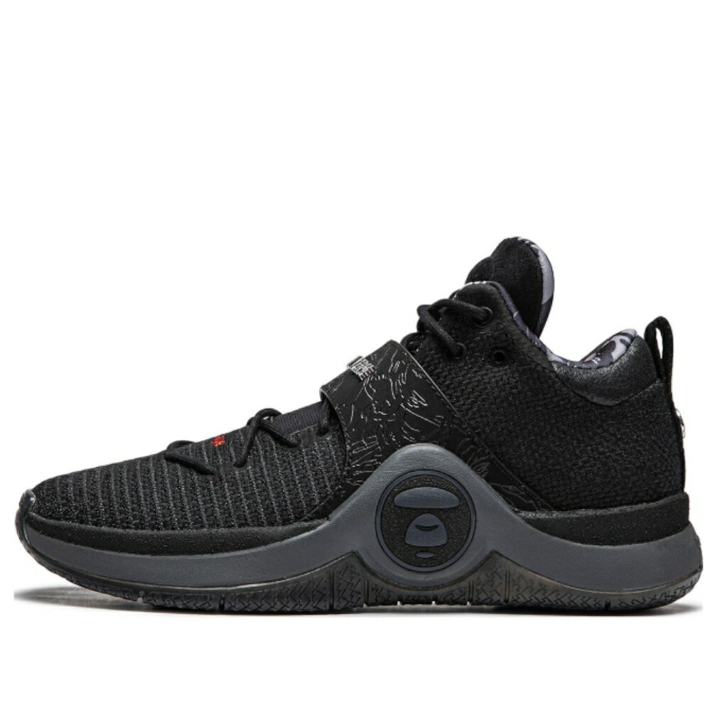 リーニン ウェイド 黒いこと 黒いこと 薄墨色 薄墨色 \u0027BLACK\u0027 スニーカー メンズ LI-NING X AAPE WAY OF WADE 6 ABAT131-10 / BLACK GREY