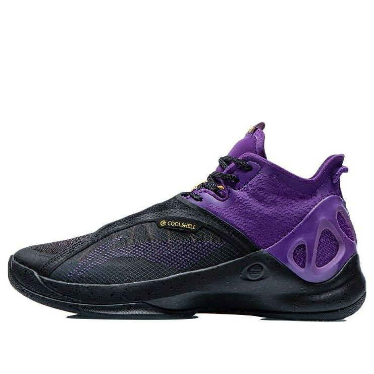リーニン 御機嫌 籠球 スニーカー 運動すること靴 黒いこと 黒いこと 紫 パープル \u0027BLACK PURPLE\u0027 スニーカー メンズ LI-NING ORIGINAL VOIT HIGH TOP BASKETBALL SHOES ABAR081-7 / BLACK PURPLE