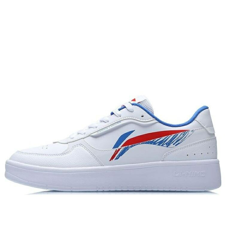 リーニン 古典派音楽 赤 赤いこと 白いこと 白いこと 青碧 青色 \u0027WHITE BLUE\u0027 スニーカー メンズ LI-NING CLASSIC LEISURE RED AGCR197-1 / WHITE RED BLUE メンズ靴-スニーカー-靴