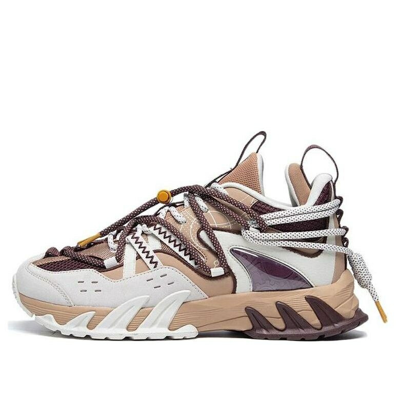 リーニン つづき物 赤銅色 赤銅色 白いこと 白いこと \u0027BROWN WHITE\u0027 スニーカー メンズ LI-NING CF SERIES SNEAKERS ARDS017-2 / BROWN WHITE