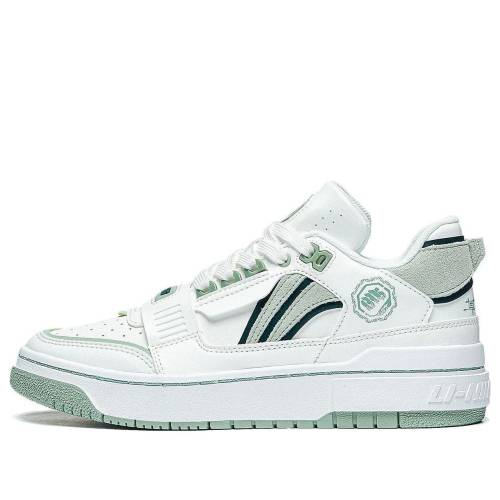 リーニン 洟垂れ小僧 白いこと 白いこと 緑 緑であること \u0027WHITE GREEN\u0027 スニーカー メンズ LI-NING BADFIVE ROOKIE LOW ABCT062-1 / WHITE GREEN
