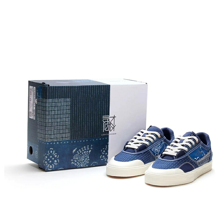 リーニン 縮くれる ウェイブ 労働者階級 青み 青色 白いこと 白いこと \u0027BLUE WHITE\u0027 スニーカー レディース LI-NING (WMNS) WAVE PRO LOW 50/50 AECS082-1 / BLUE WHITE