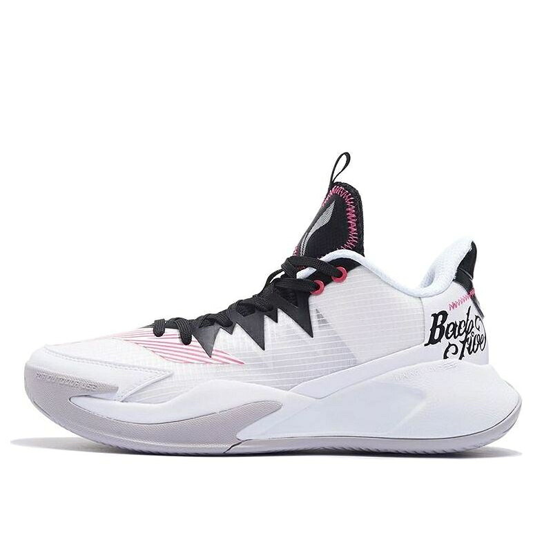 リーニン 白いこと 白いこと 黒いこと 黒いこと サクラ色 \u0027WHITE BLACK\u0027 スニーカー メンズ LI-NING BADFIVE STORM LOW ABFS013-1 / WHITE BLACK PINK