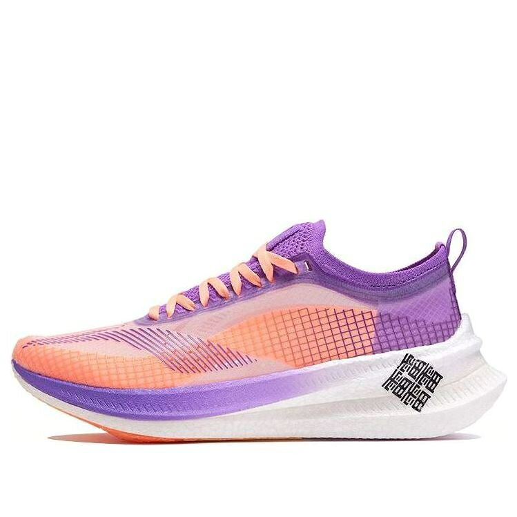 リーニン エリート 紫 パープル 橙 オレンジ 白色 ホワイト 2.0 'PURPLE ORANGE' スニーカー レディース LI-NING (WMNS) FEIDIAN ELITE ARMR010-1 / PURPLE ORANGE WHITE