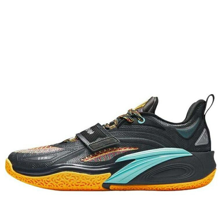 黒色 ブラック ゴールド ACRED BOND スニーカー メンズ ANTA KAI 1 8124D1113-7 / BLACK TEAL GOLD