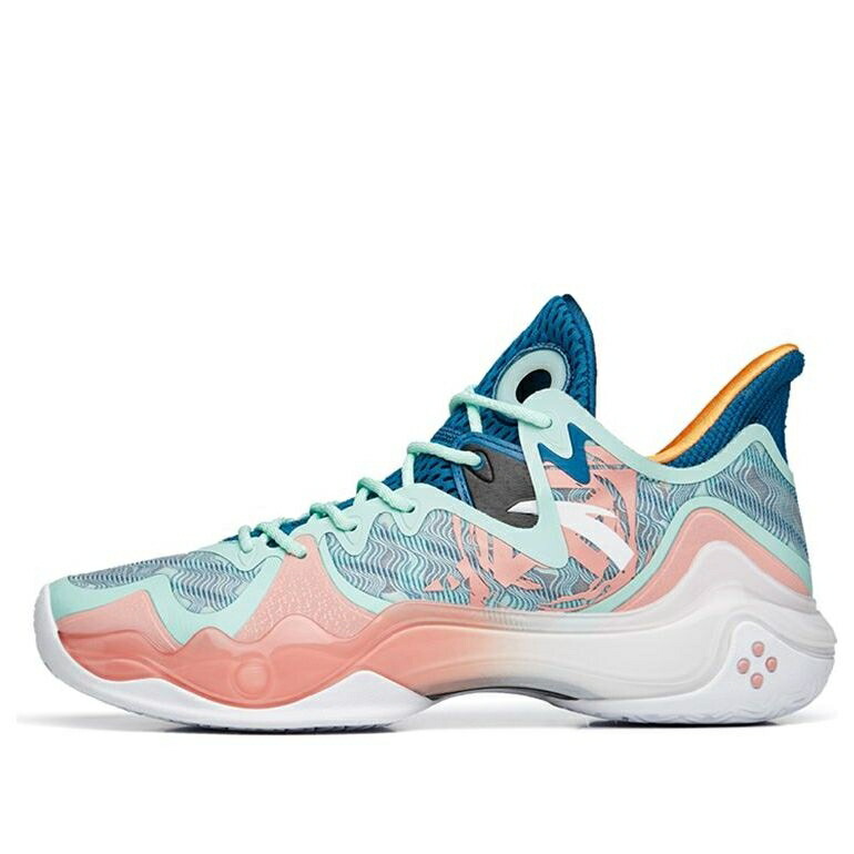 ショック ウェーブ ウェイブ 青色 ブルー ピンク 白色 ホワイト BLUE PINK スニーカー メンズ ANTA SHOCK WAVE 4 MINT 112231106-2 / BLUE MINT PINK WHITE