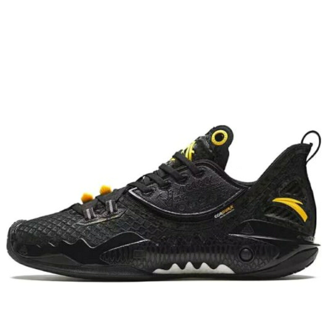 ショック ウェーブ ウェイブ 黒色 ブラック ゴールド 'BLACK LIGHTNING' スニーカー メンズ ANTA SHOCK WAVE 5 V2 112411106-9 / BLACK GOLD