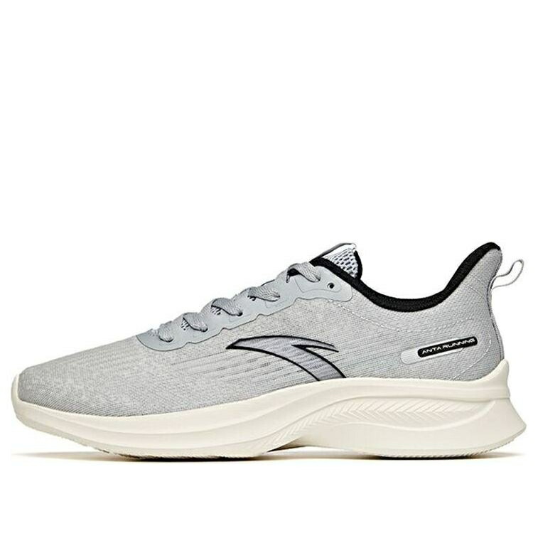 スニーカー 運動靴 黒色 ブラック 灰色 グレー 白色 ホワイト 'GREY WHITE' スニーカー メンズ ANTA RUNNING SHOES BLACK 112235570S-3 / GREY WHITE BLACK