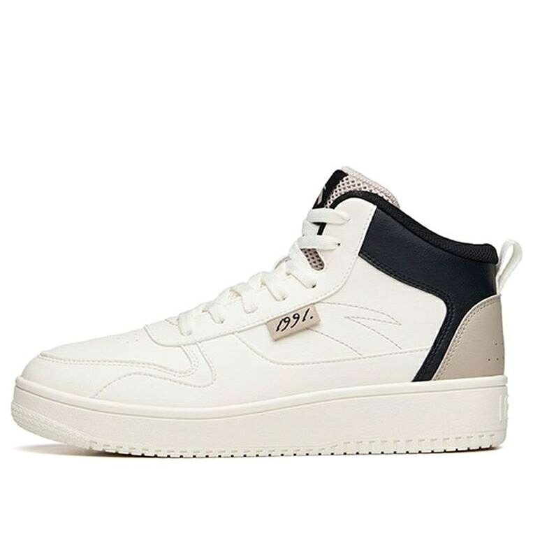 シリーズ ハイ 黒色 ブラック 白色 ホワイト 灰色 グレー 'WHITE GREY' スニーカー メンズ ANTA SKATEBOARDING SERIES SNEAKERS HIGH BLACK 912038010-17 / WHITE BLACK GREY|スニケス