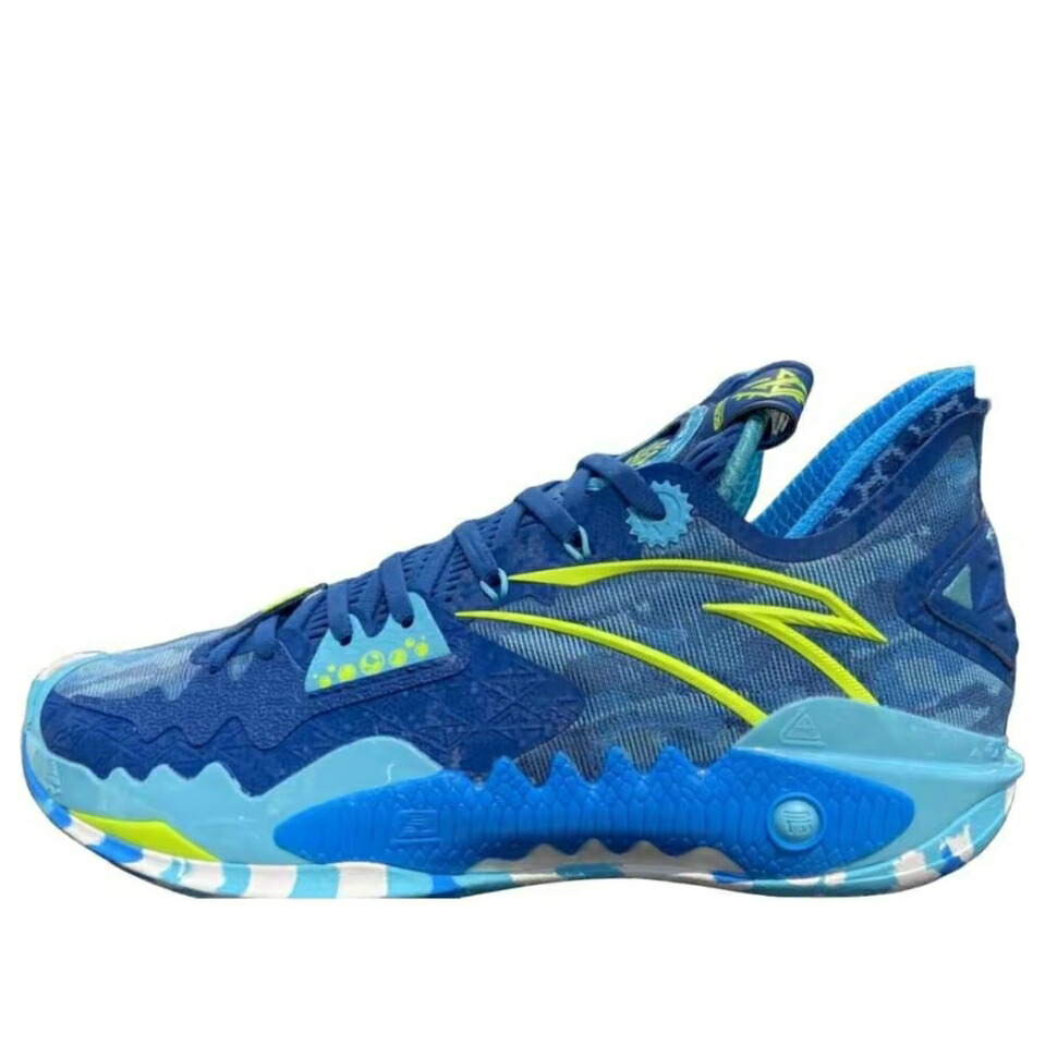 ショック ウェーブ ウェイブ 青色 ブルー 緑 グリーン 白色 ホワイト BLUE GREEN スニーカー メンズ ANTA SHOCK WAVE 5 NEON 112341106-2 / BLUE NEON GREEN WHITE