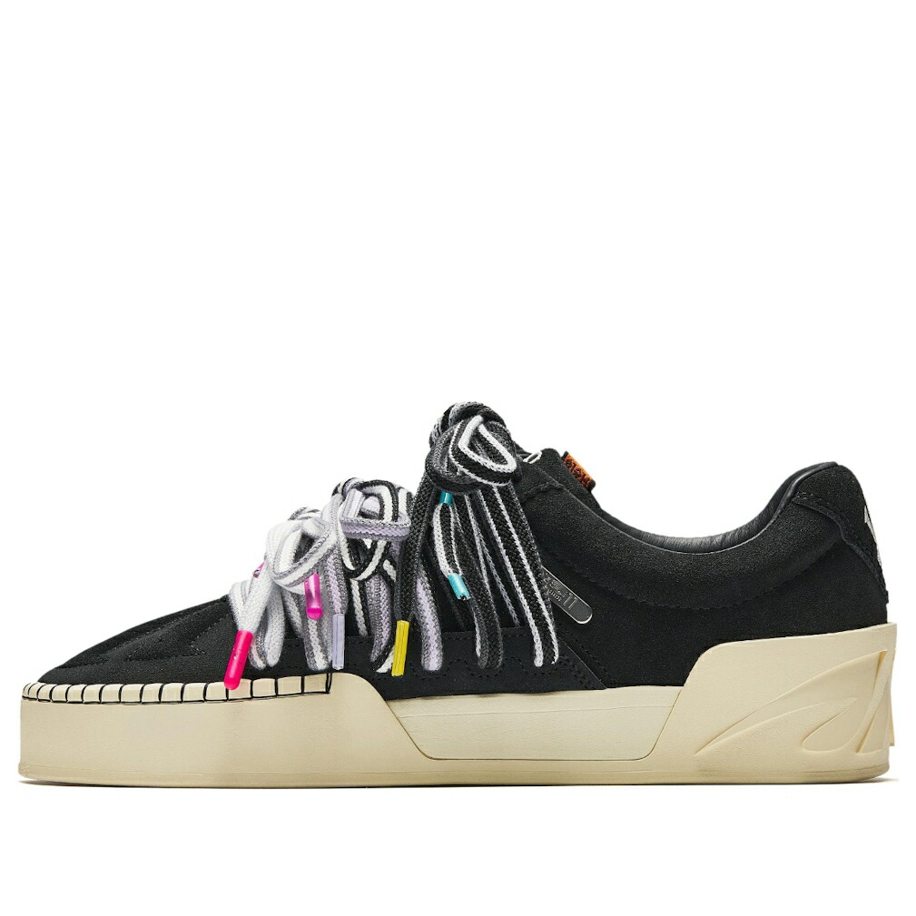 黒色 ブラック 'BLACK MULTI' スニーカー メンズ ANTA KAI HELA STYLE 1 112511810S-2 / BLACK MULTI