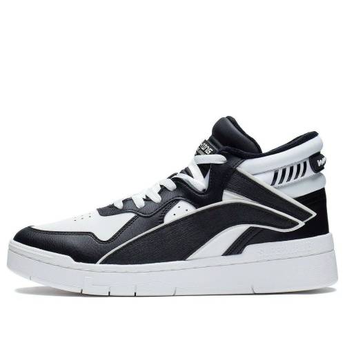 リーニン ミッド 黒いこと 黒いこと 白いこと 白いこと \u0027BLACK WHITE\u0027 スニーカー メンズ LI-NING SUPERWAVE MID AGCS323-2 / BLACK WHITE メンズ靴-スニーカー-靴