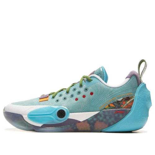 リーニン ウェイド シティ サー青少年 白いこと 白いこと \u0027CHAMELEON\u0027 スニーカー メンズ LI-NING WADE ALL CITY 13 ABAV017-4 / TEAL WHITE