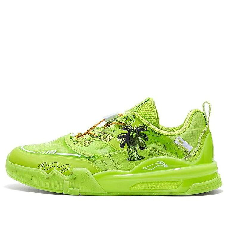 リーニン 緑 緑であること \u0027NEON GREEN\u0027 スニーカー メンズ LI-NING X STEVEN HARRINGTON LINGTENG AEPT019-1 / NEON GREEN
