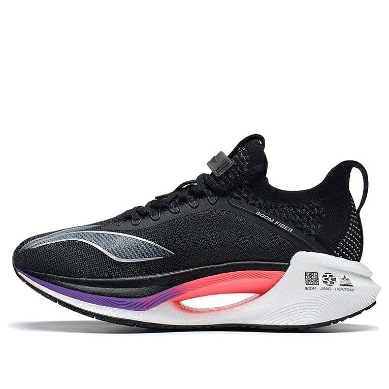 リーニン 黒色 ブラック 銀色 シルバー ピンク 紫 パープル 'BLACK SILVER' スニーカー メンズ LI-NING JUE YING ESSENTIAL ARRS007-1 / BLACK SILVER PINK PURPLE|スニケス