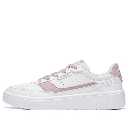 リーニン 滑る スニーカー 運動すること靴 白いこと 白いこと サクラ色 \u0027WHITE PINK\u0027 スニーカー レディース LI-NING (WMNS) QINGYI SKATE SHOES AGCT402-3 / WHITE PINK