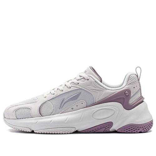 リーニン 薄墨色 薄墨色 白いこと 白いこと 紫 パープル \u0027WHITE PURPLE\u0027 スニーカー レディース LI-NING (WMNS) COCONUT GREY AGCT392-3 / WHITE GREY PURPLE
