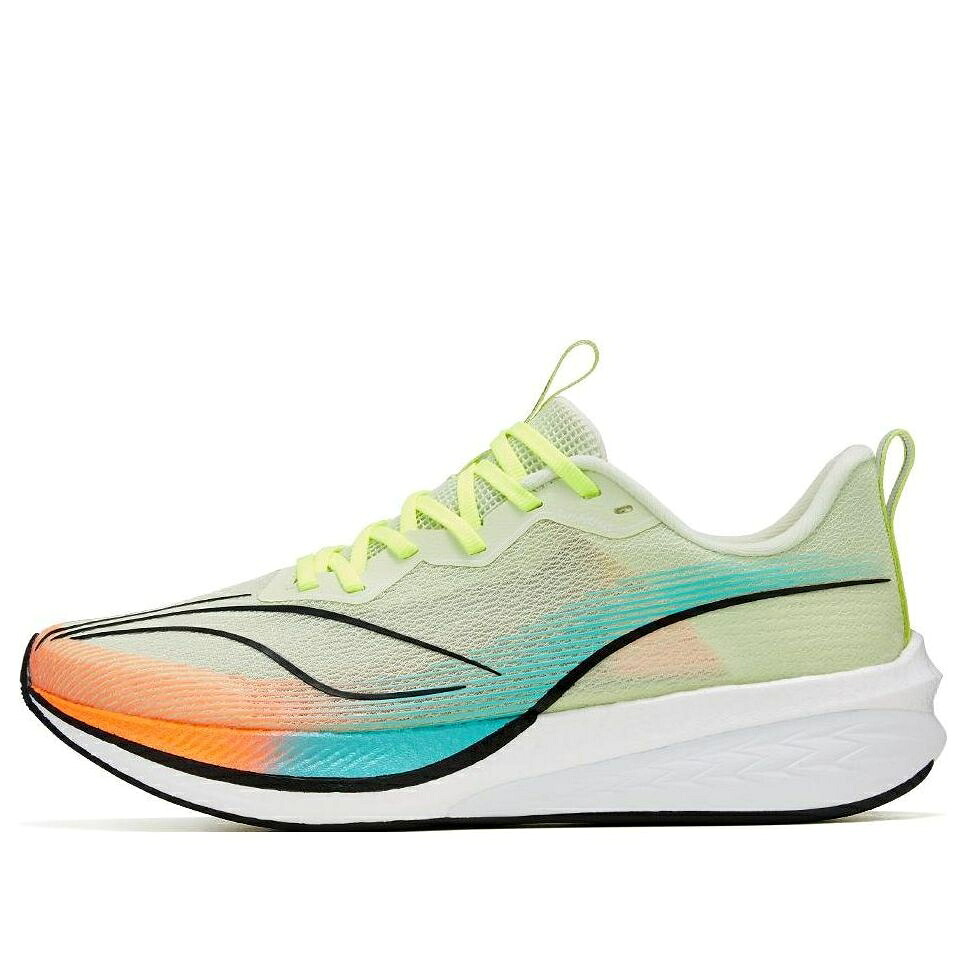 リーニン 緑 緑であること 橙 オレンジ色 白いこと 白いこと \u0027LIGHT ORANGE\u0027 スニーカー メンズ LI-NING DARK HORSE 6 GREEN ARMT013-9 / GREEN ORANGE WHITE