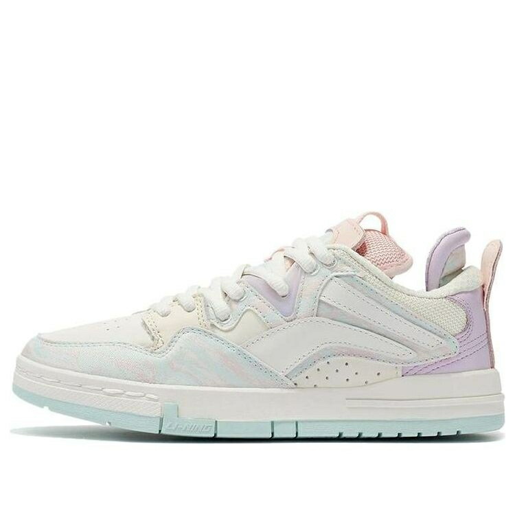 リーニン ウェーブ ウェイブ プロ 白色 ホワイト 青色 ブルー 紫 パープル ピンク COTTON CANDY スニーカー レディース LI-NING (WMNS) WAVE PRO AECS002-3 / WHITE BLUE PURPLE PINK