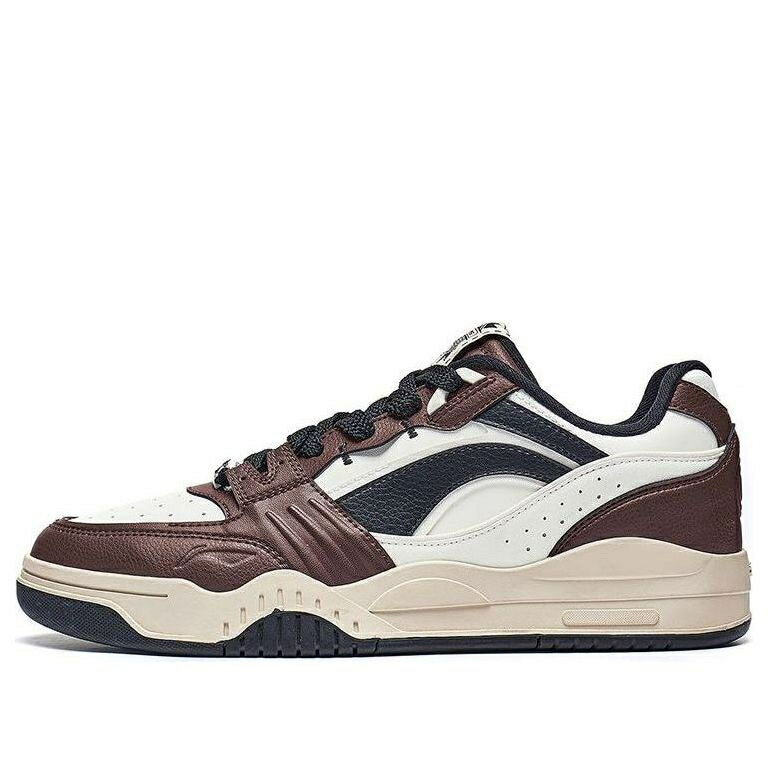 リーニン 白色 ホワイト 黒色 ブラック 茶色 ブラウン WHITE BROWN スニーカー メンズ LI-NING MOON WHITE AGCS251-10 / WHITE BLACK BROWN
