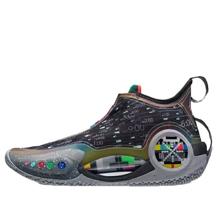 リーニン ウェイド 黒いこと 黒いこと 薄墨色 薄墨色 \u0027TEAM SLEEP\u0027 スニーカー メンズ LI-NING WAY OF WADE 9 NO ABAR119-4 / BLACK MULTI COLOR GREY