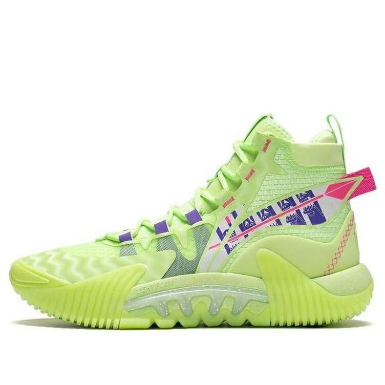 リーニン ハイ 緑 グリーン NEON GREEN スニーカー メンズ LI-NING BADFIVE 2 HIGH ABFR001-10 / GREEN