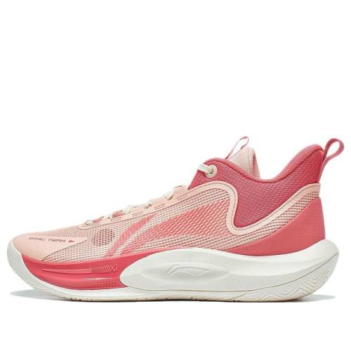 リーニン 野球クラブ サクラ色 白いこと 白いこと \u0027PINK WHITE\u0027 スニーカー メンズ LI-NING SONIC 11 TEAM ABPT057-3 / PINK WHITE