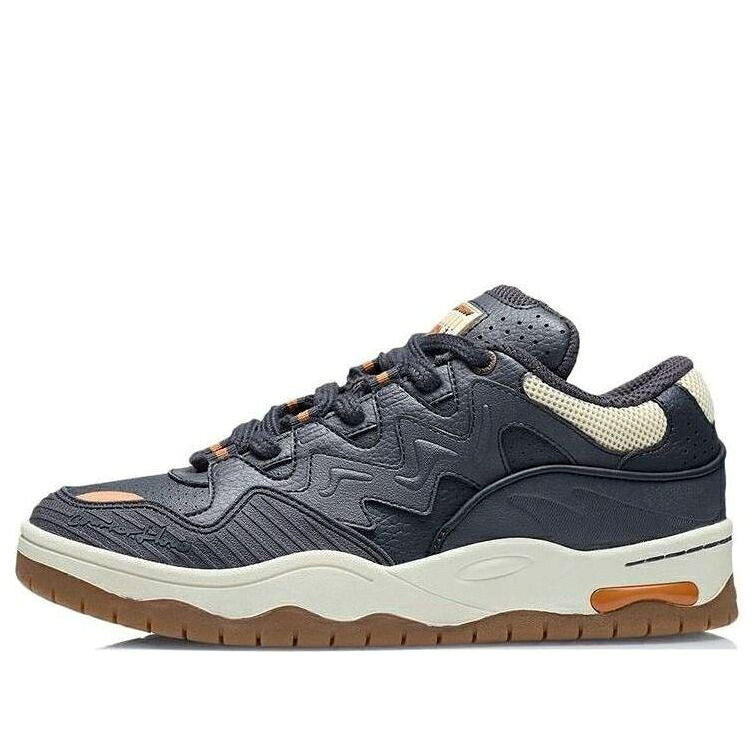 リーニン 紺色 ネイビー 茶色 ブラウン 白色 ホワイト 'NAVY BROWN' スニーカー メンズ LI-NING COUNTERFLOW THE ONE AGCR469-3 / NAVY BROWN WHITE