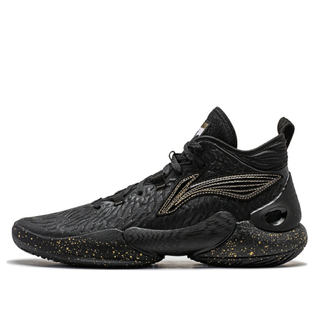 リーニン 黒色 ブラック 白色 ホワイト BLACK スニーカー メンズ LI-NING YUSHUAI 18 ABAU009-10 / BLACK WHITE