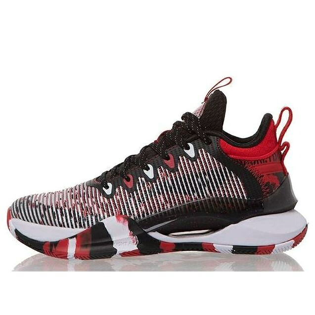 リーニン 黒色 ブラック 赤 レッド 白色 ホワイト 'BLACK RED' ジュニア キッズ LI-NING (GS) PIONEER YILING YKBR048-3 / BLACK RED WHITE ベビー マタニティ スニーカー