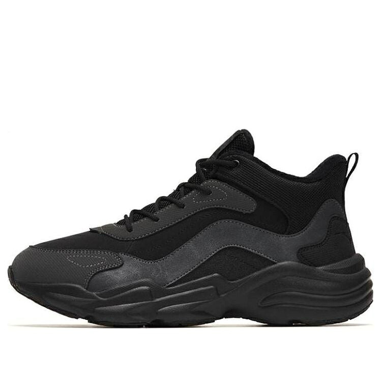 ミッド 黒いこと 黒いこと 薄墨色 薄墨色 \u0027BLACK GREY\u0027 スニーカー メンズ ANTA WALKER MID 112248984-1 / BLACK DARK GREY
