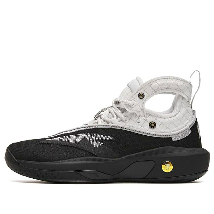 黒色 ブラック 白色 ホワイト 'GENTLEMAN WHITE' スニーカー メンズ ANTA KLAY THOMPSON 8 BLACK 112311101-9 / BLACK WHITE