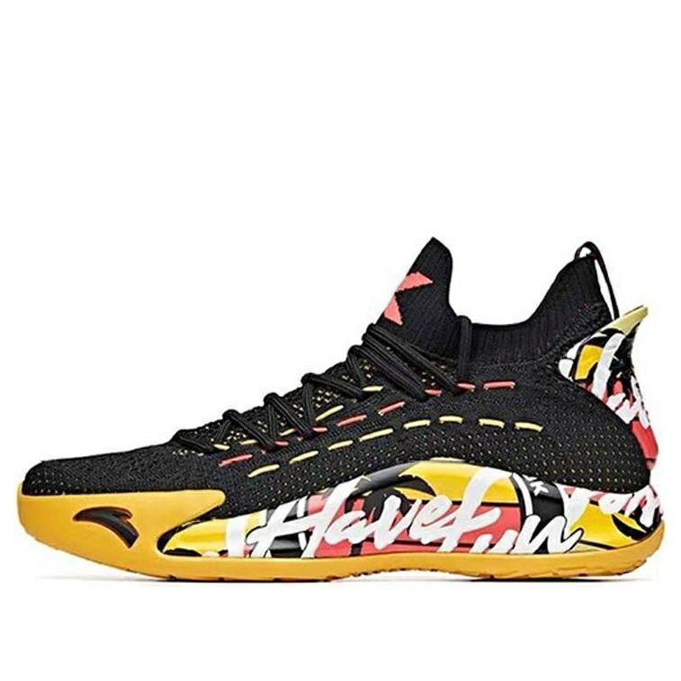 黒いこと 黒いこと 黄味がかった 黄色 \u0027HAVE 天使の都市\u0027 スニーカー メンズ ANTA KLAY THOMPSON 5 LOW FUN IN 112031102-2 / BLACK YELLOW