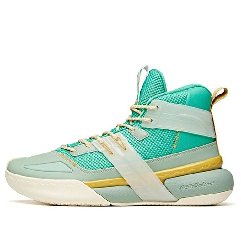 クイック 緑 グリーン 黄色 イエロー ベージュ 'GREEN YELLOW' スニーカー メンズ ANTA QUICK BATTLE 4 112041605-5 / GREEN YELLOW BEIGE
