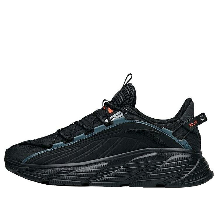 つづき物 黒いこと 黒いこと 薄墨色 薄墨色 \u0027URBAN GREY\u0027 スニーカー メンズ ANTA RUNNING SERIES SNEAKERS TRACE BLACK 112245573-1 / BLACK GREY